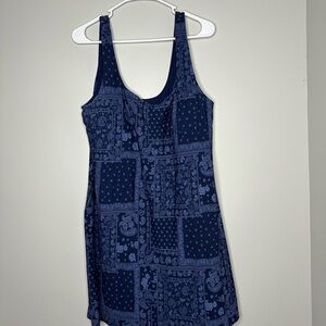 Offline by Aerie Women’s Real Me Royal Navy Paisley Print Dress size XXL